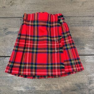 HIGHLAND HOME INDUSTRIES Kid Toddler Royal Stewart Tartan Plaid Skirt Kilt Age 4